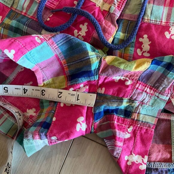 Walt Disney World Women's shorts Plaid Mickey Mouse Pink Patchwork size m - Picture 3 of 7
